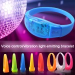 Silicone Sound Controlled LED Light Bracelet Activated Glow Flash Bangle Wristband Gift Wedding Party Favors Halloween Christmas
